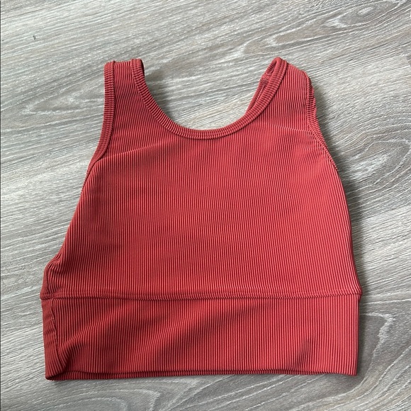 Red Ribbed Tank Top - Picture 1 of 2